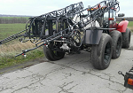 Tests of self-propelled sprayer Vodoley with hydraulic rod drive